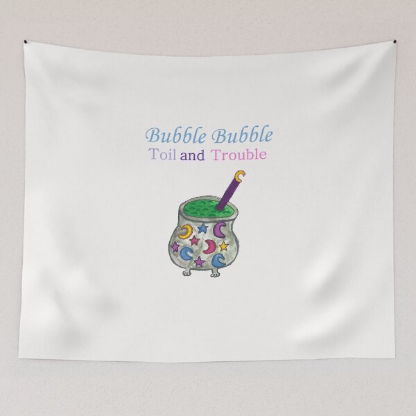 Item preview, Pastel Bubble Bubble Toil and Trouble with Witch Calderon  designed and sold by ArtsyRabbit.