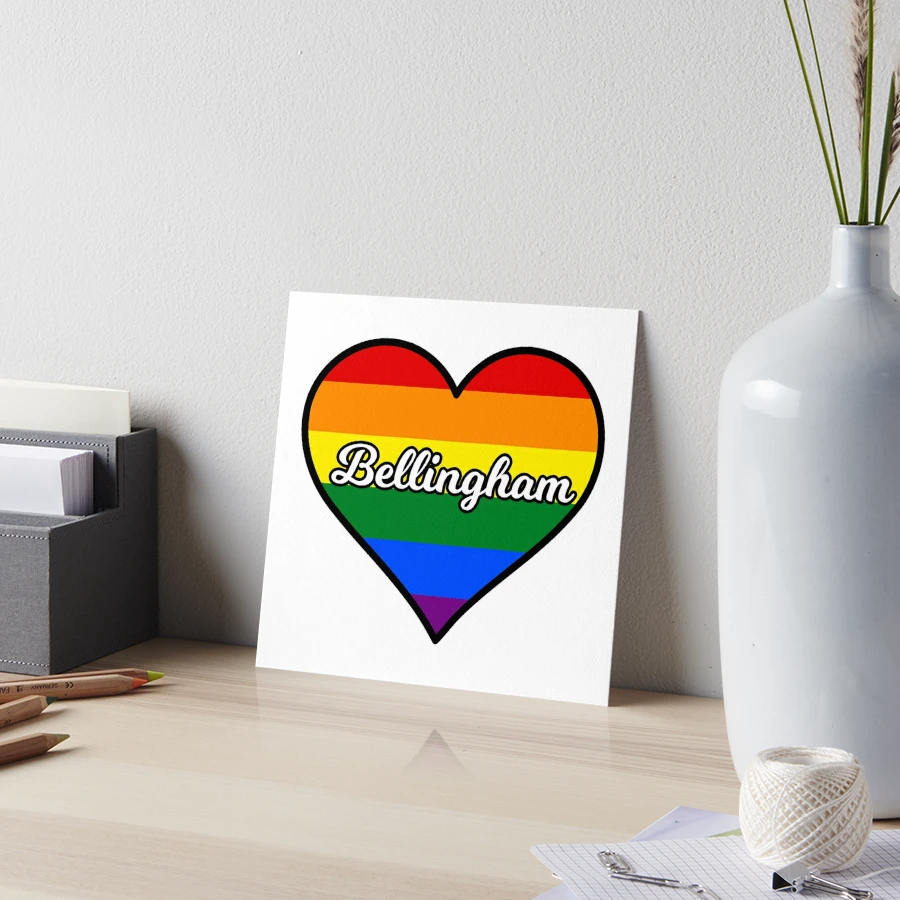 Bellingham Washington Gay Pride Heart | Art Board Print