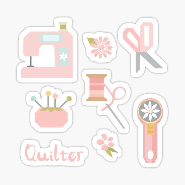 50x Sewing Stickers Ruler Scissors Knitting Stickers Notebook Laptop Vinyl  Decal