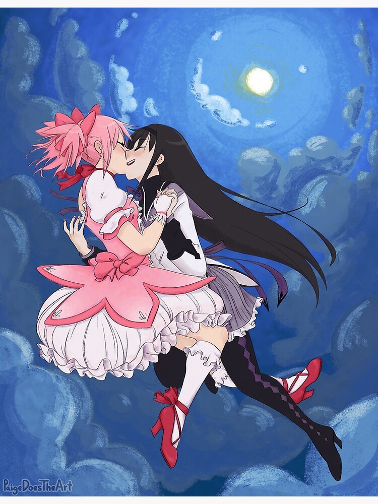 Madoka Magica Madoka and Homura full by PaigeDoesTheArt