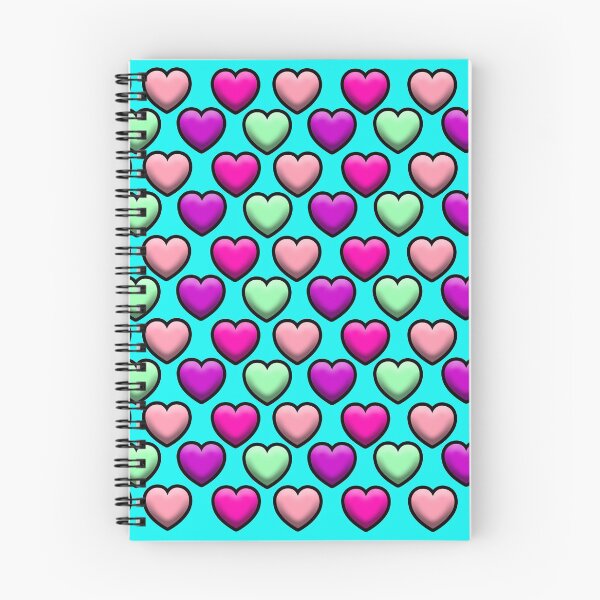 Item preview, Multicolored heart pattern design on turquoise blue background designed and sold by Stéphane Thirion.