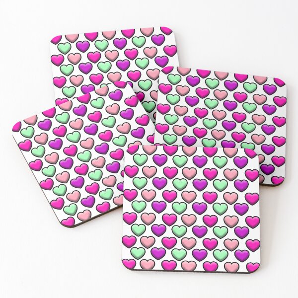 Item preview, Multicolored heart pattern design on white background designed and sold by Stéphane  Thirion.