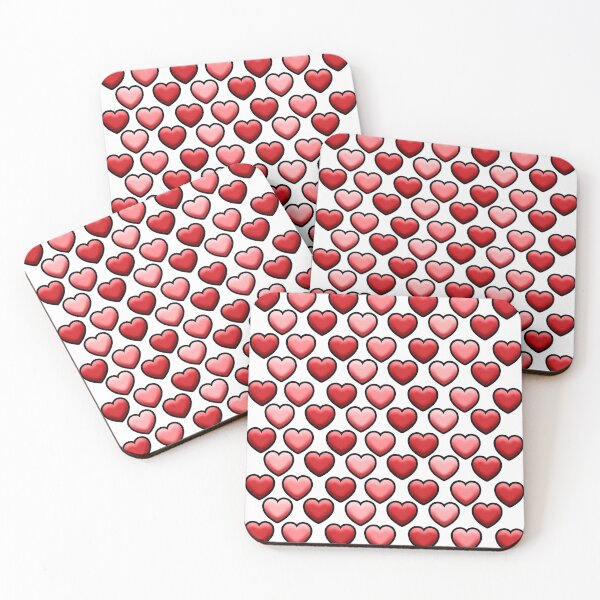Item preview, Red and pink heart pattern design on white background designed and sold by Stéphane  Thirion.
