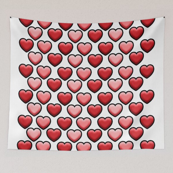 Item preview, Red and pink heart pattern design on white background designed and sold by Stéphane  Thirion.