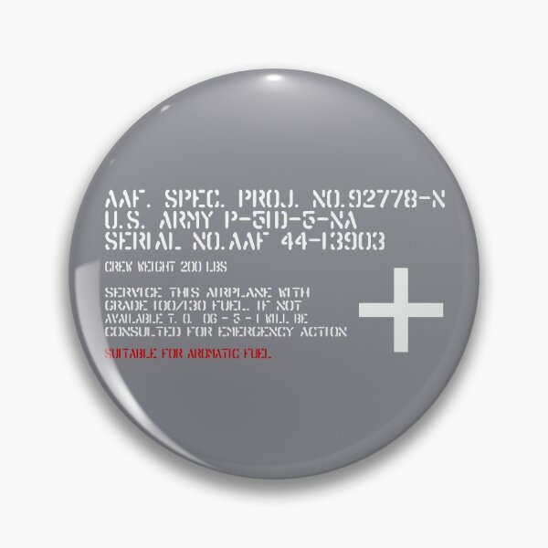 Item preview, P-51D Mustang Data Stencil - White Lettering designed and sold by grnbayhusker.