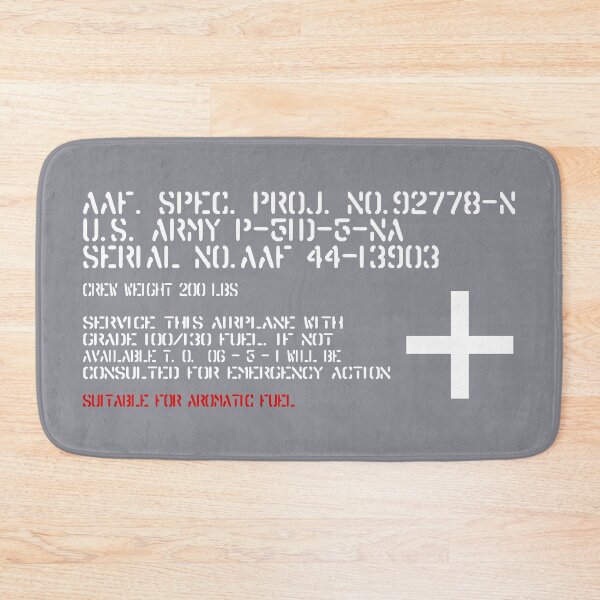 Item preview, P-51D Mustang Data Stencil - White Lettering designed and sold by grnbayhusker.