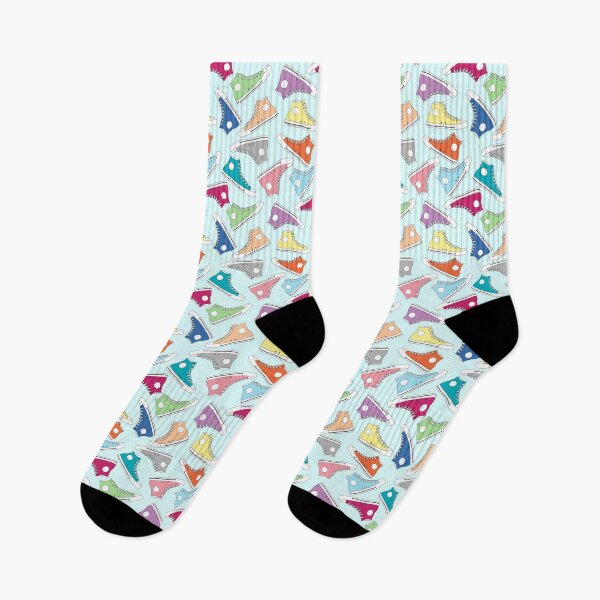 Item preview, Rainbow Sneaker Pattern on Light Blue designed and sold by rianfee.
