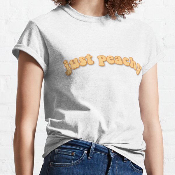 Women Clothing Fruit Shirt Just Peachy Shirt Summer Shirt Peach Shirt Hippie Shirt