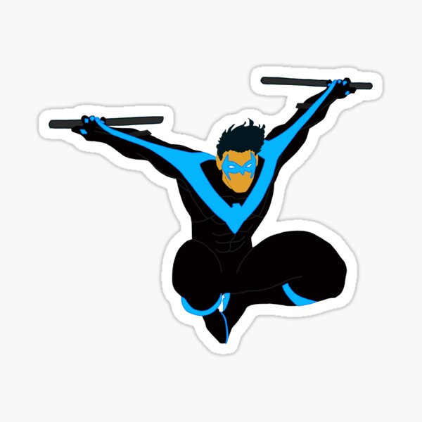 Dick Grayson jumping as Nightwing Sticker
