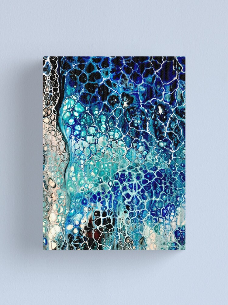 Black Canvas Paintings - Acrylic Pouring & Neons! - Homebody Hall