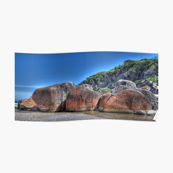 Squeaky Beach Boulders, Wilsons Promontory, Victoria Poster