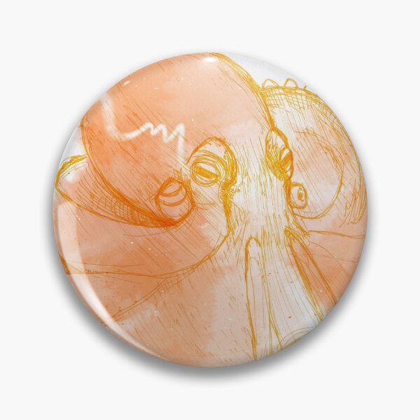 Orange Octopus  Pin