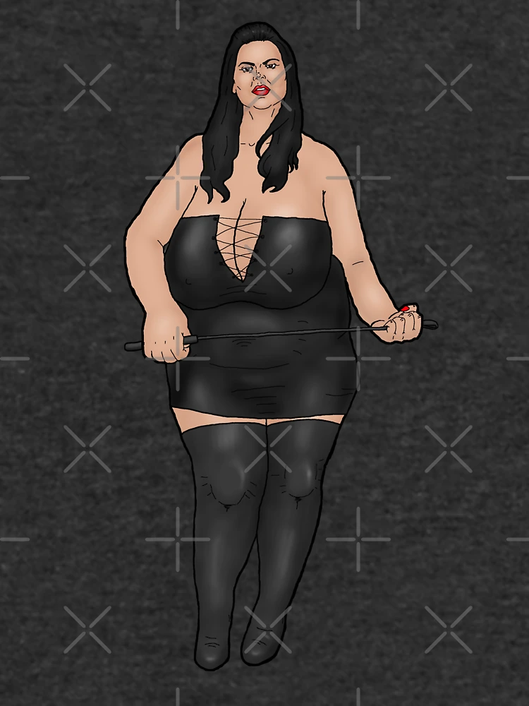 strict BBW dominatrix with very large breasts Apron by PinUpsandPulp