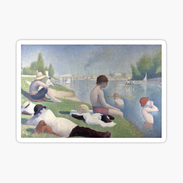 Vista previa del artículo con la obra «Bañistas en Asnières - Georges Seurat», diseñado y vendido por themasters.