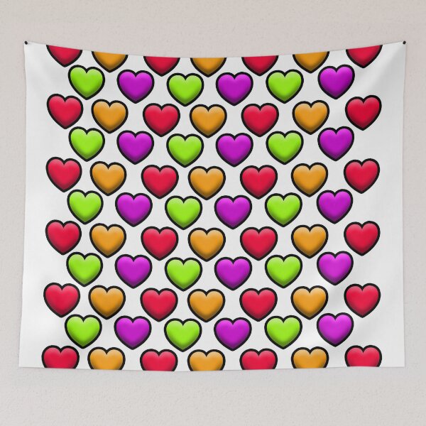 Item preview, Heart pattern and color, shadows and outline design on white background designed and sold by Stéphane  Thirion.