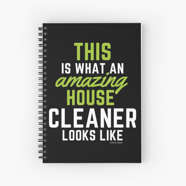 This Amazing House, Funny Cleaning Maid, Clean House Humor Spiral Notebook