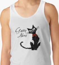 Camisetas de tirantes para hombre Red ribbon and Black cat