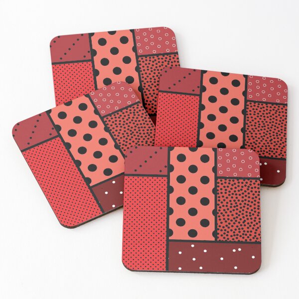 Item preview, Polka Dots & Circles Tableau – Red designed and sold by RoguePatterns.