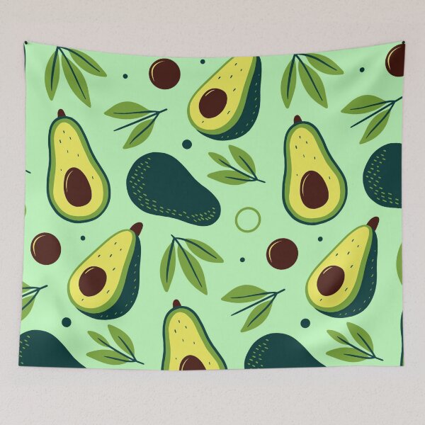 Item preview, green avocado pattern  designed and sold by ibtiy123.