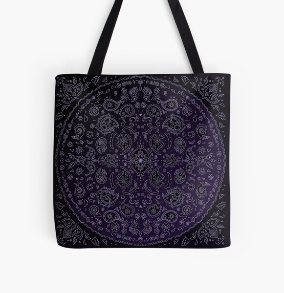 Daisies and Paisley All Over Print Tote Bag
