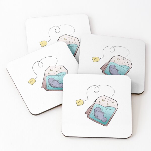Item preview, tea manatee (mana-tea) tea bag  designed and sold by Trout Lily Studio.