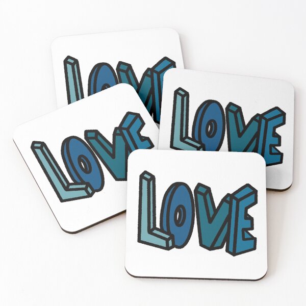 Item preview, blue love 3D design designed and sold by dangerousfrog.
