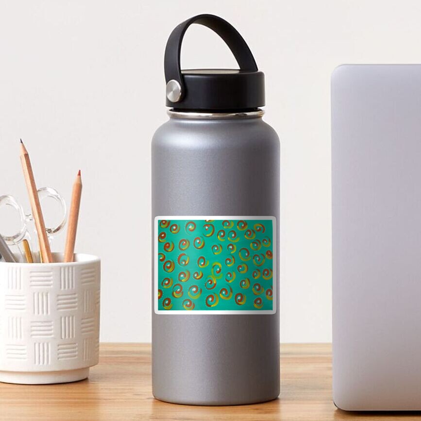 Abstract Painting-“Keep It Simple”-Swirls & Dots Sticker