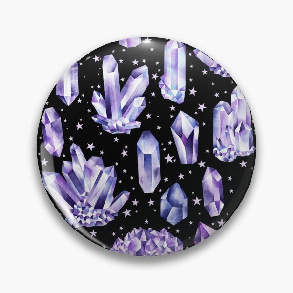 Artikelvorschau, Amethyst-Quarzkristalle auf Schwarz entworfen und verkauft von KConfetti.