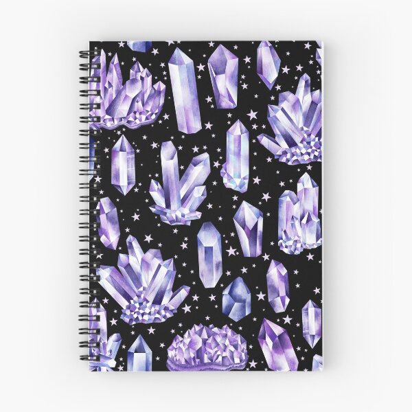 Item preview, Amethyst Quartz Crystals on Black designed and sold by KConfetti.