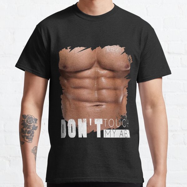 Ripped Abs T Shirts Redbubble - hairy muscles and abs roblox