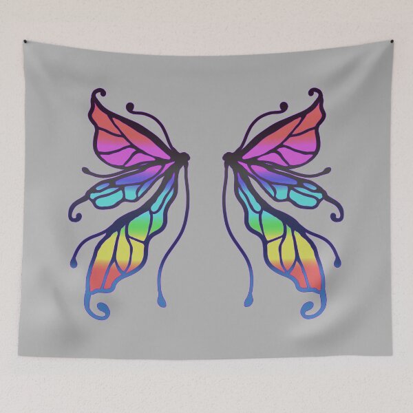 Item preview, Royal Faerie Wings you can wear!!!! (Stormy Rainbow) designed and sold by foxandtigersden.