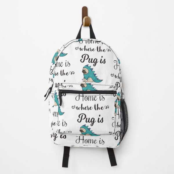 Item preview, Home Is Where The Pug Is, In Cute And Funny Dinosaur Costume designed and sold by 4AllTimes.
