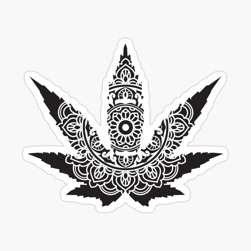 Download Weed Cannabis Leaf Mandala Poster By Xaddy Redbubble