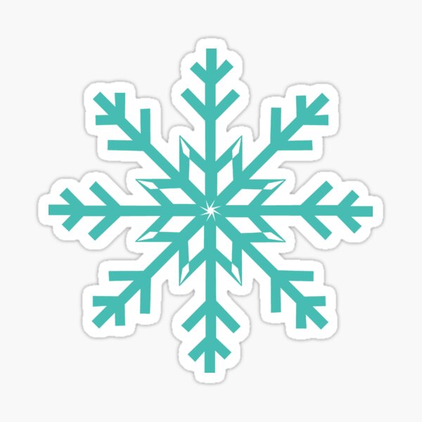 Item preview, Turquoise Blue Snowflake on Aqua Blue designed and sold by Sharon Schwalbe.