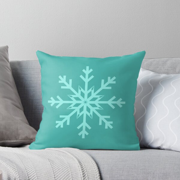 Item preview, Turquoise Blue Snowflake on Aqua Blue designed and sold by Sharon Schwalbe.