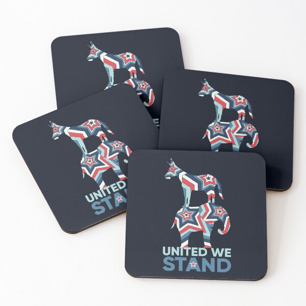 Item preview, United We Stand Donkey and Elephant, Political Election designed and sold by CampingCritters.