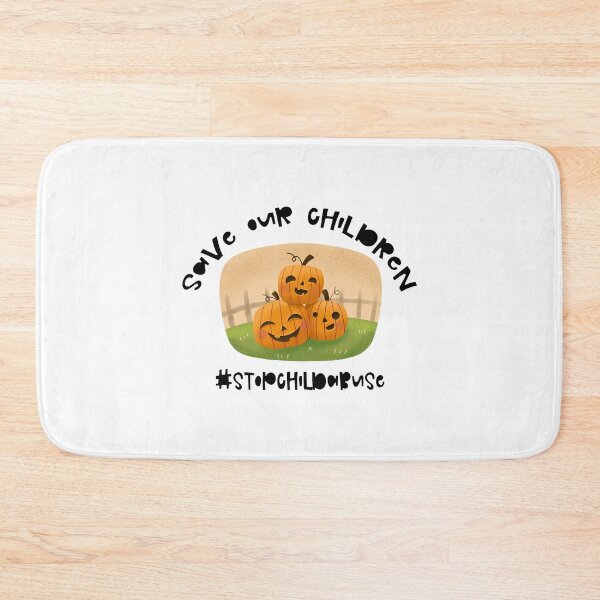 Item preview, save our children pumking stop child abuse blackletters designed and sold by SwankyFine.
