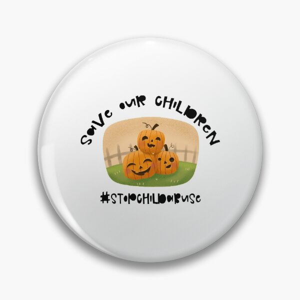 Item preview, save our children pumking stop child abuse blackletters designed and sold by SwankyFine.