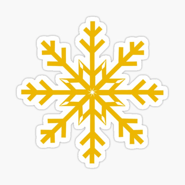 Item preview, Snowflake on Golden Yellow Sun Glow designed and sold by Sharon Schwalbe.