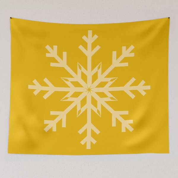 Item preview, Snowflake on Golden Yellow Sun Glow designed and sold by Sharon Schwalbe.