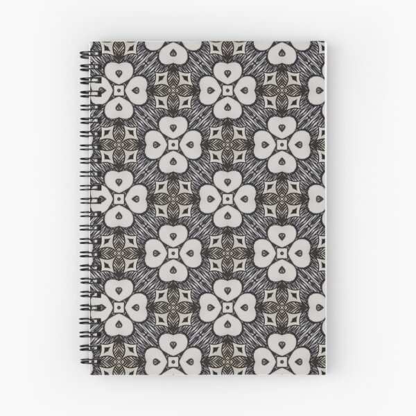 Artikelvorschau, Geometrisches Muster der grauen, schwarzen und weißen Blumen entworfen und verkauft von DeAnna Hickman.
