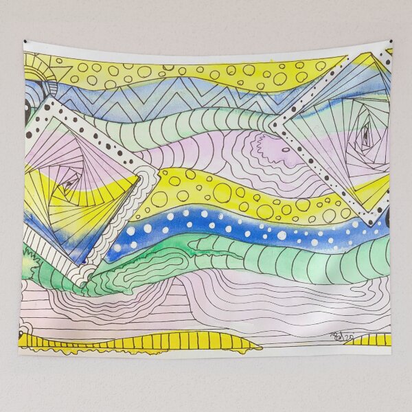 Item preview, Zentangle Doodle Art Ocean inspired designed and sold by TheDoodleNurse.