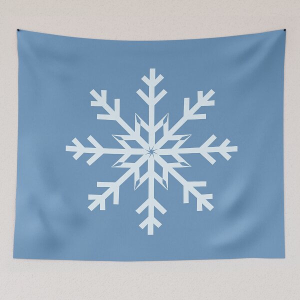 Artikelvorschau, Blue Snowflake on Powdered Blue entworfen und verkauft von Sharon Schwalbe.