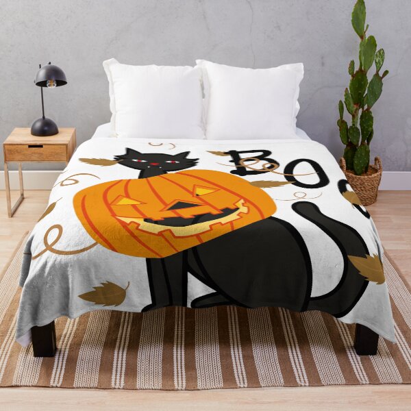 Item preview, Halloween black cat wear Halloween pumpkin. designed and sold by hadkhanong.