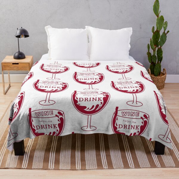 Item preview, Wine Helps Me Drink (White) (With wine pouring) designed and sold by artsyANTcreatns.