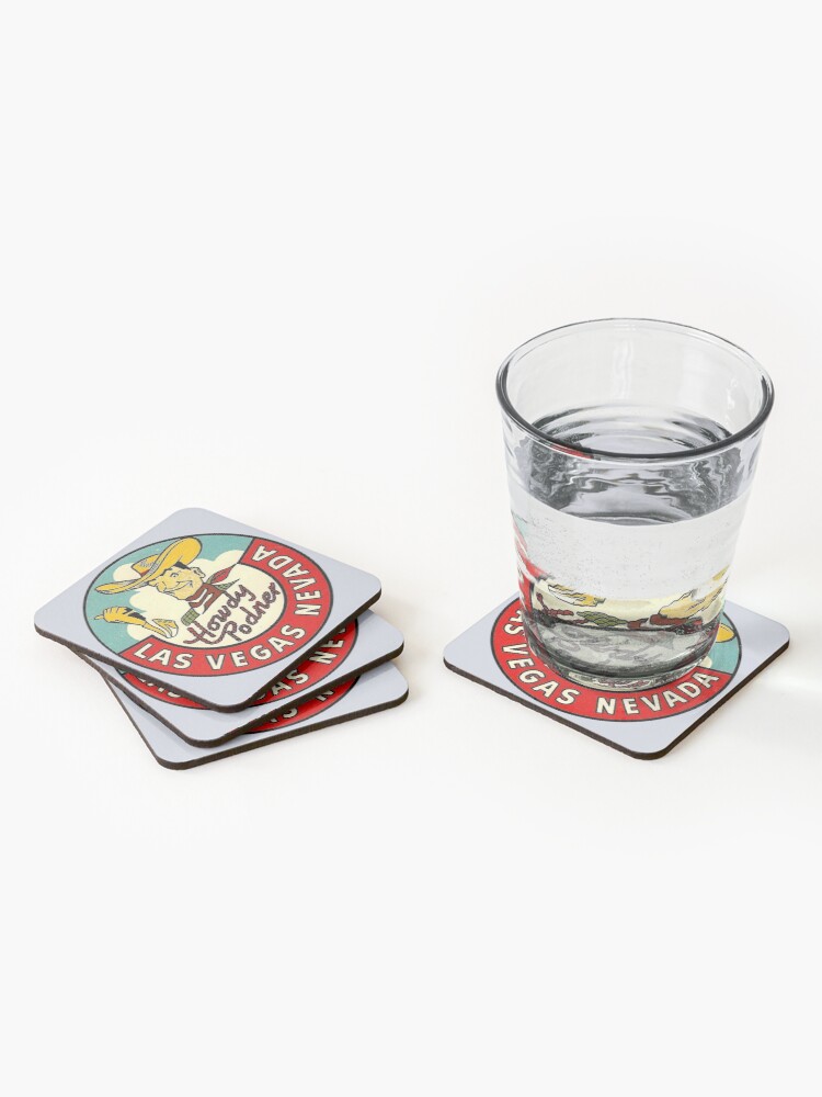 Thumbnail 2 of 5, Coasters (Set of 4), Las Vegas Vic Vintage Travel Decal designed and sold by hilda74.