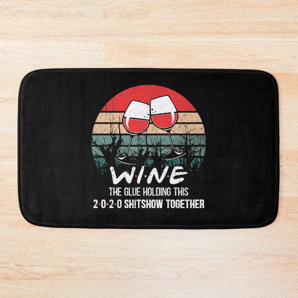 Item preview, Wine Definition The Glue Holding This 2020 Shitshow Together Vintage Throwback Sunset with Liquor Glasses designed and sold by Dolphin Graphic.