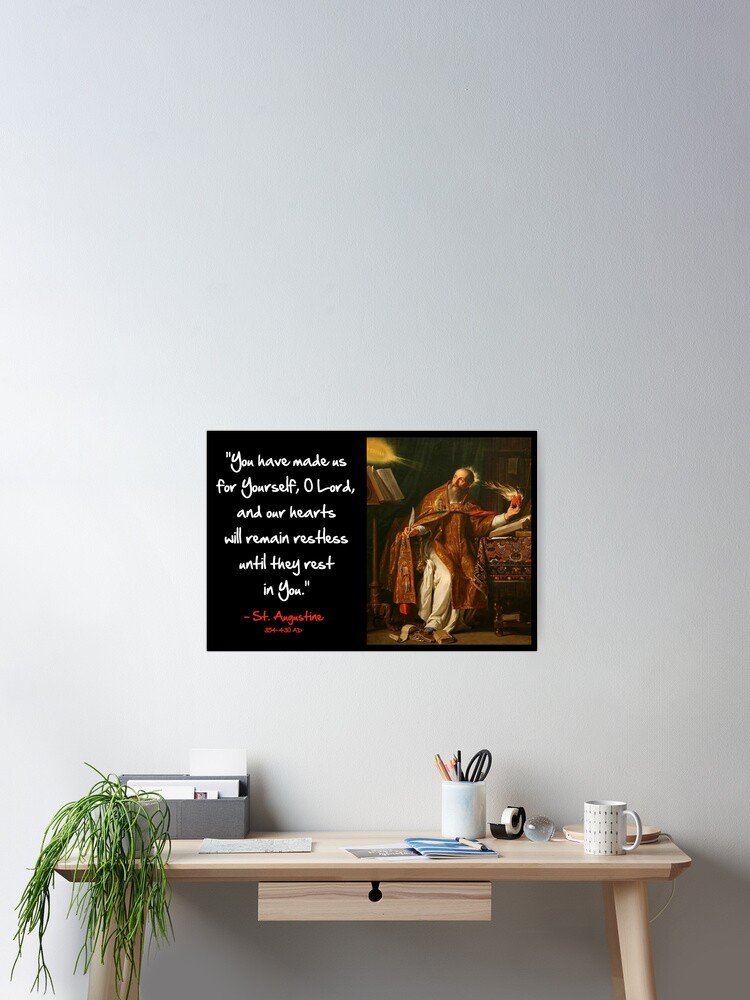 Thumbnail 2 of 3, Poster, Augustine - Restless Heart designed and sold by The-CRT-Shop.
