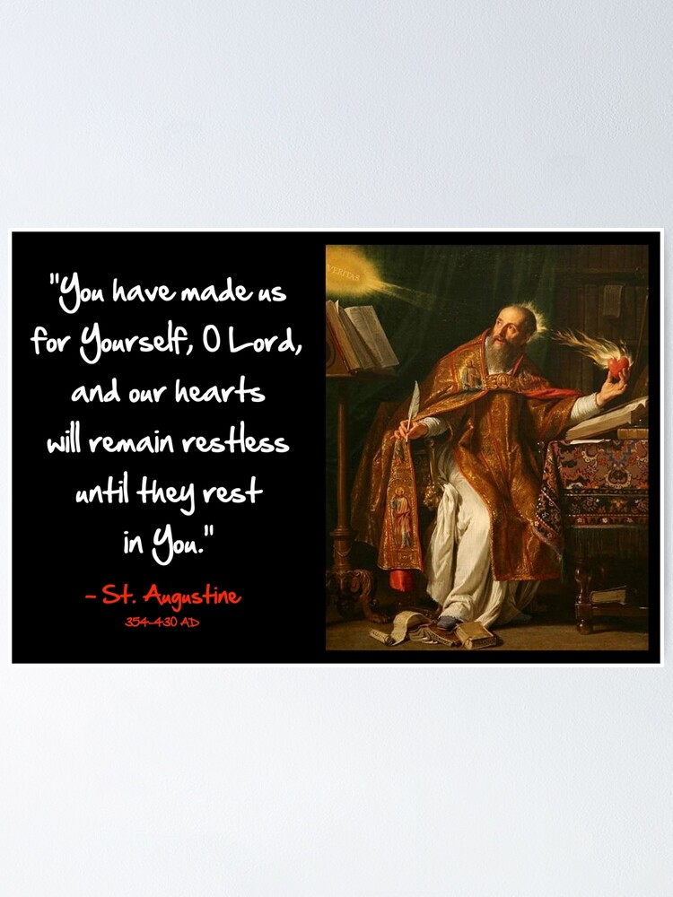 Thumbnail 1 of 3, Poster, Augustine - Restless Heart designed and sold by The-CRT-Shop.