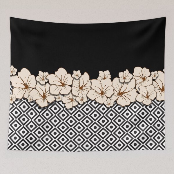Item preview, Black and White flower pattern designed and sold by smARTwork.